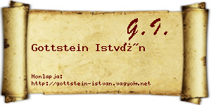 Gottstein István névjegykártya